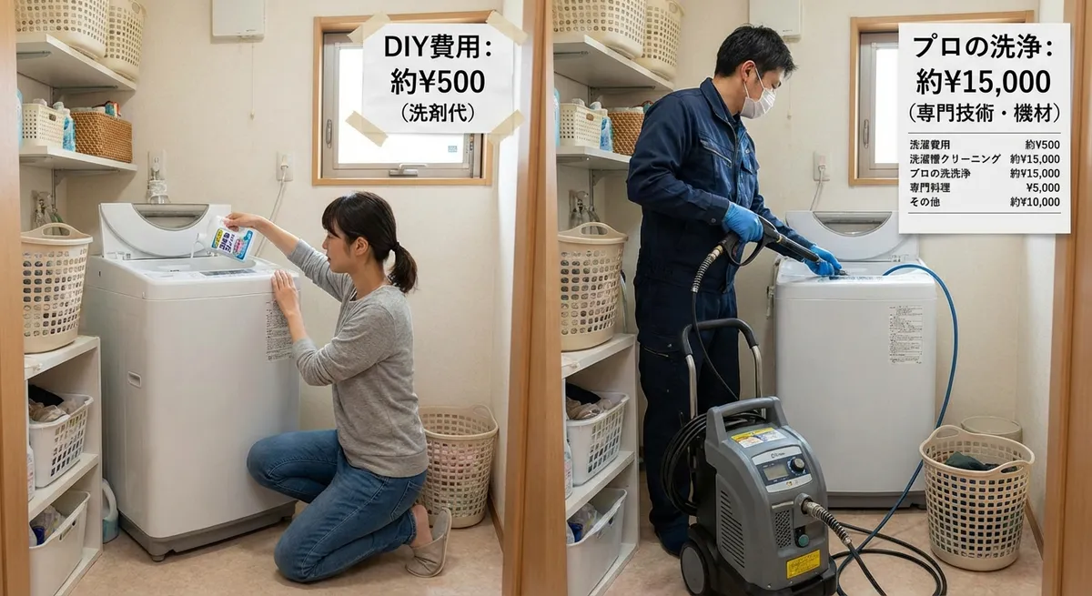 プロのクリーニングサービスとの比較