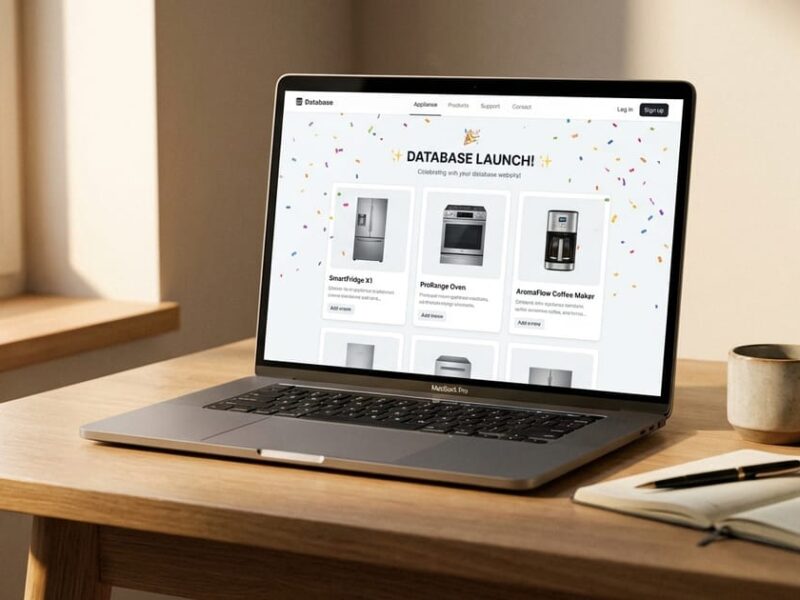 家電名鑑のデータベース画面