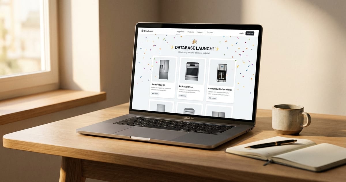 家電名鑑のデータベース画面