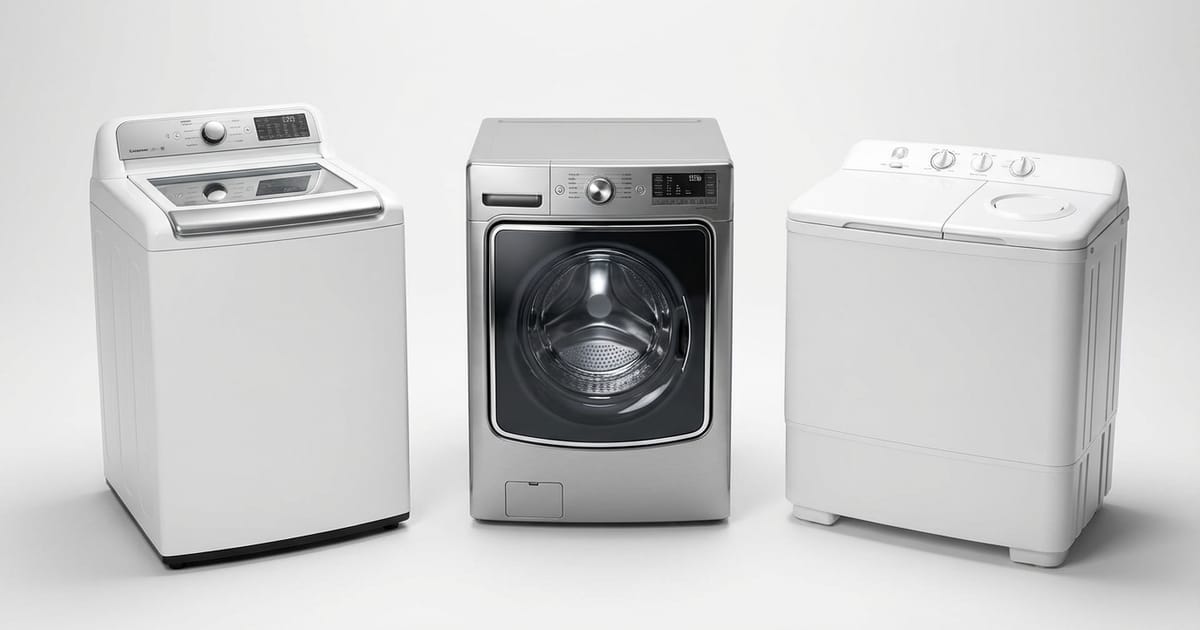 縦型・ドラム式・二槽式の3タイプの洗濯機を比較