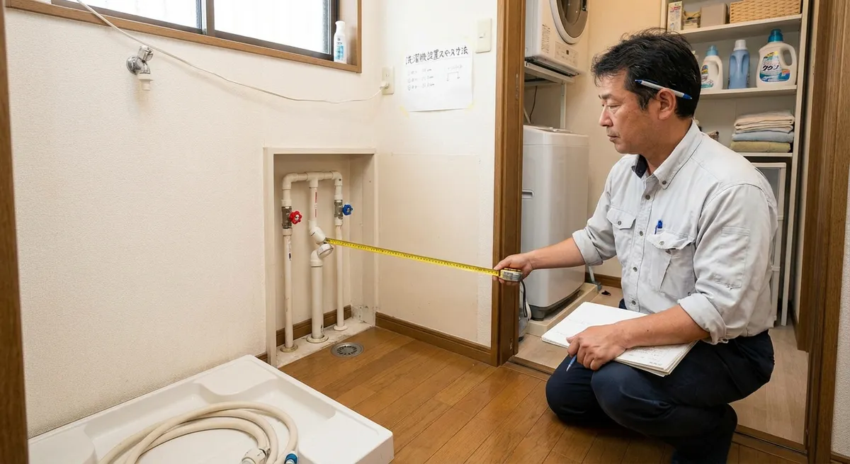 設置スペースの確認と測定方法