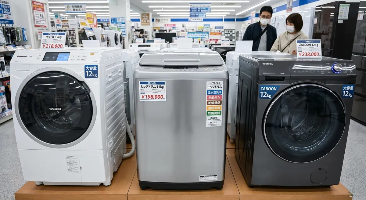 おすすめの大容量洗濯機機種比較