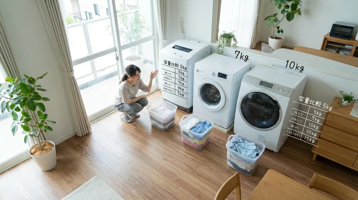 一人暮らしに最適な洗濯機容量の目安
