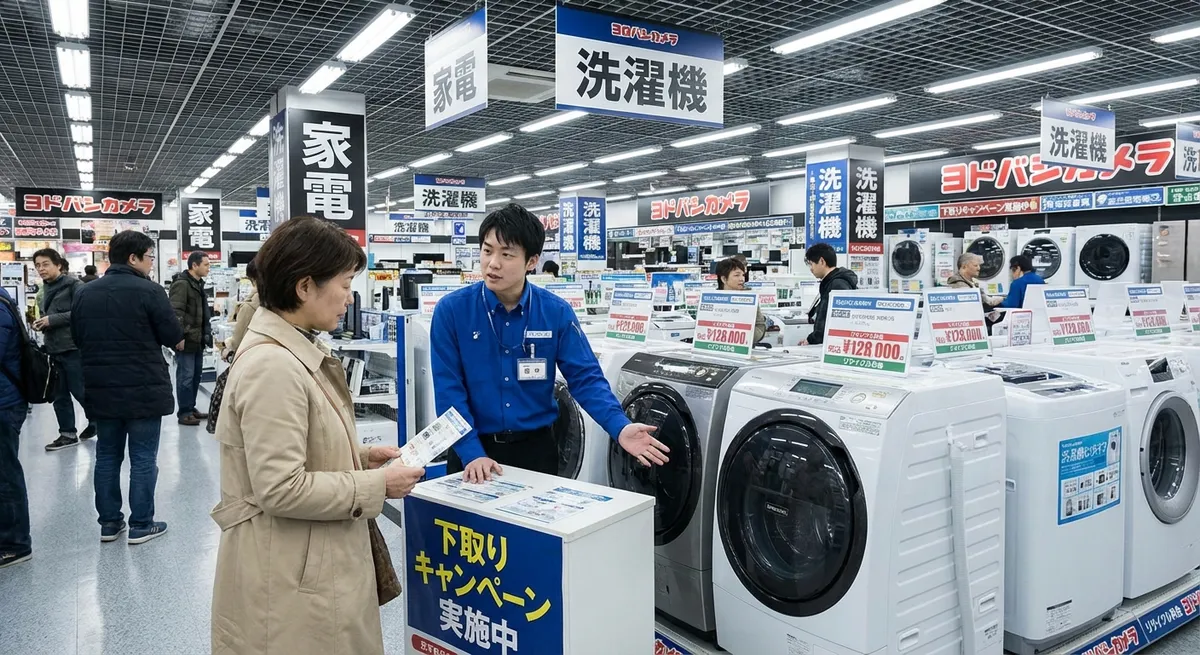 方法1:家電量販店での引き取り処分