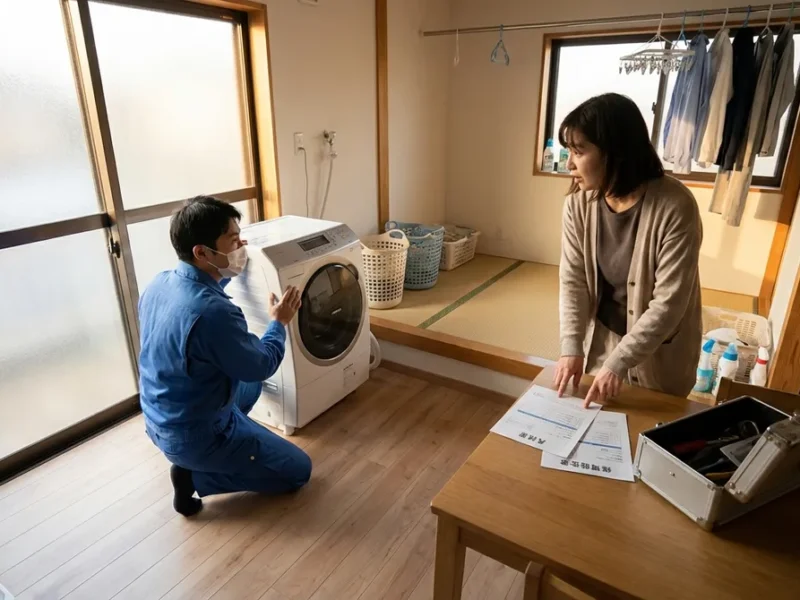 洗濯機修理の基本料金体系と費用構成