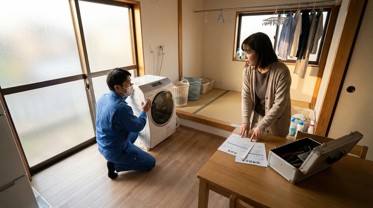洗濯機修理の基本料金体系と費用構成