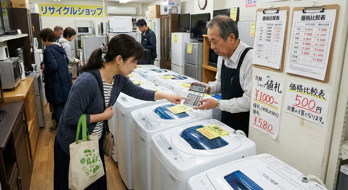 中古洗濯機の相場と賢い価格交渉術
