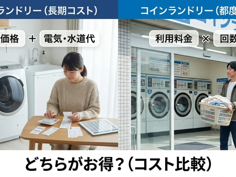 洗濯機購入 vs コインランドリー｜初期費用と継続コストの比較