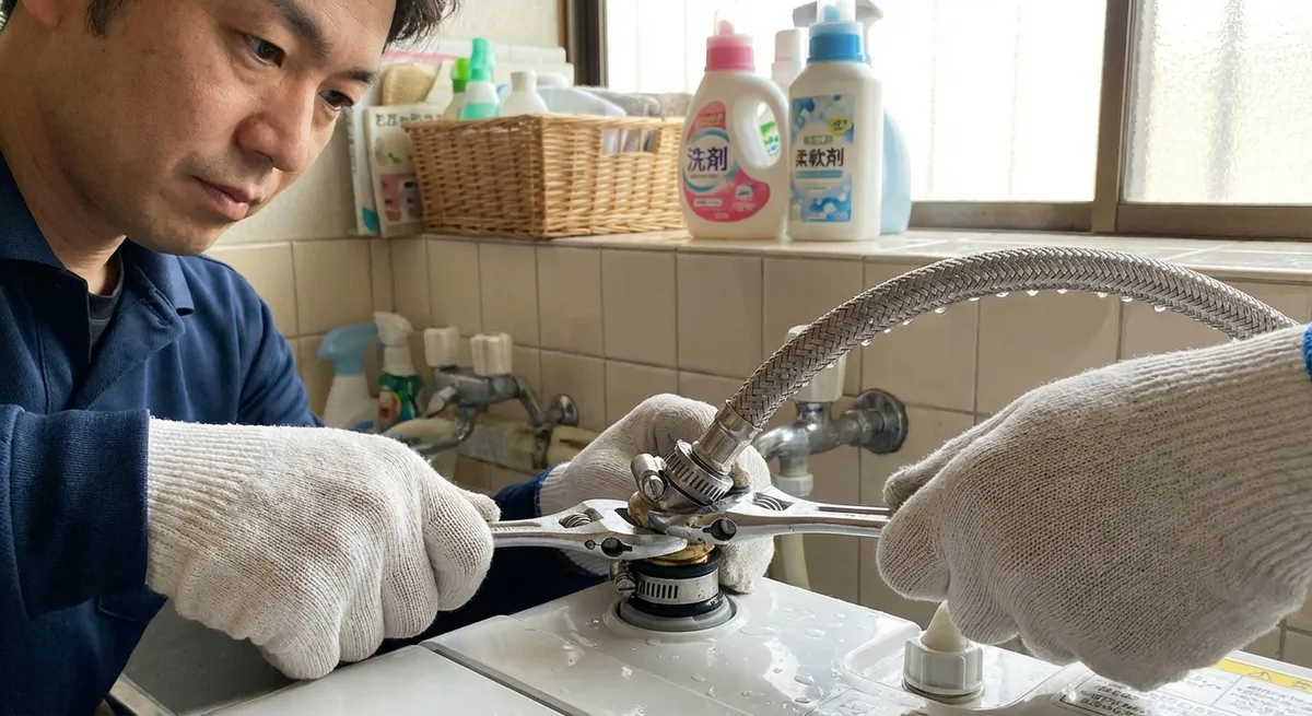 給水ホース周りの水漏れ原因と対処法