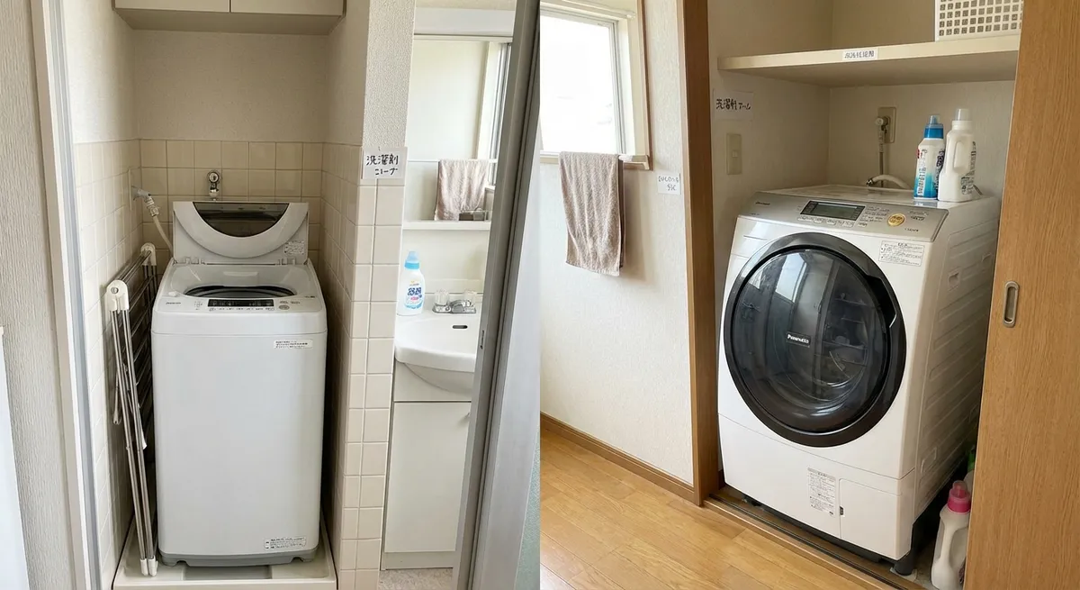 縦型洗濯機とドラム式洗濯機の賃貸での比較
