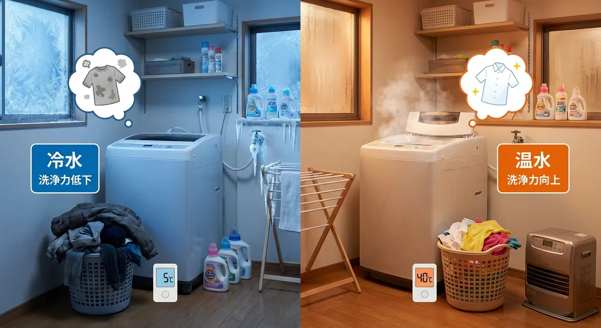 なぜ冬の洗濯は汚れが落ちにくいのか？水温と洗浄力の関係