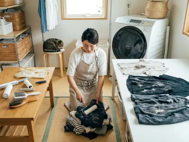 ペットの毛を効率的に除去する洗濯前の準備
