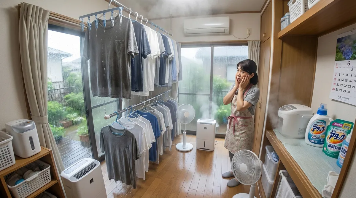 部屋干し臭が発生する原因とメカニズム