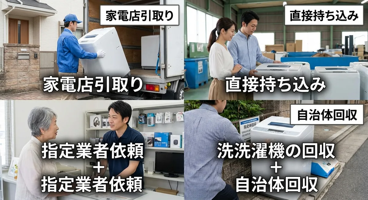 洗濯機処分の4つの方法｜それぞれのメリット・デメリット