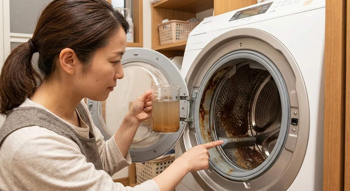 水道管のサビと洗濯槽汚れの見分け方