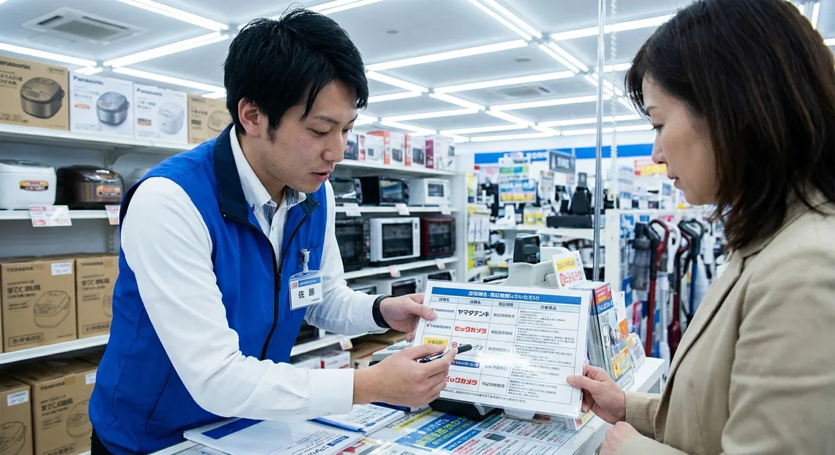 家電量販店の延長保証を徹底比較