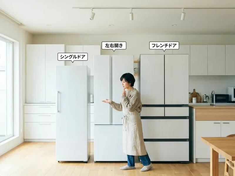 冷蔵庫のドアタイプ3種類をざっくり理解する