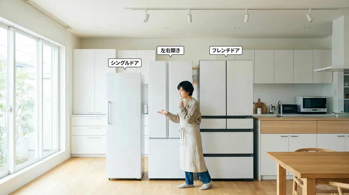 冷蔵庫のドアタイプ3種類をざっくり理解する
