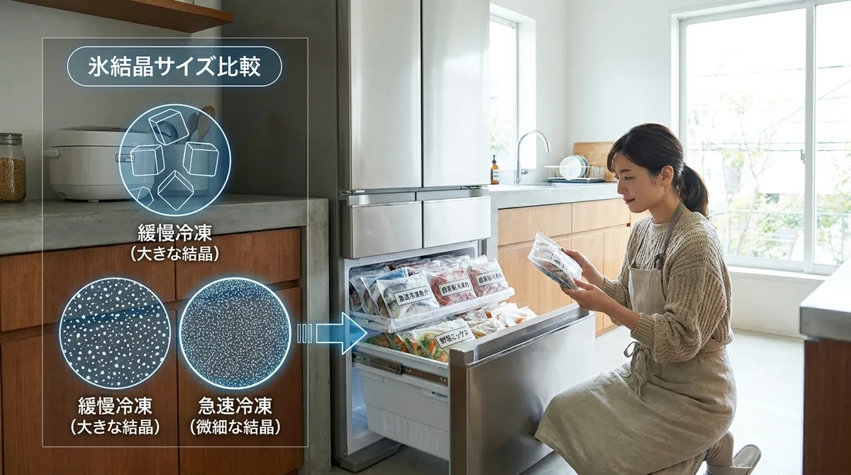 急速冷凍とは？普通冷凍との根本的な違い