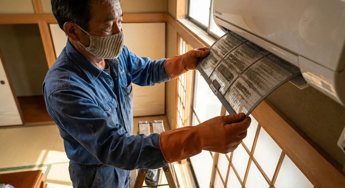 エアコンフィルター洗浄の正しい手順と注意点