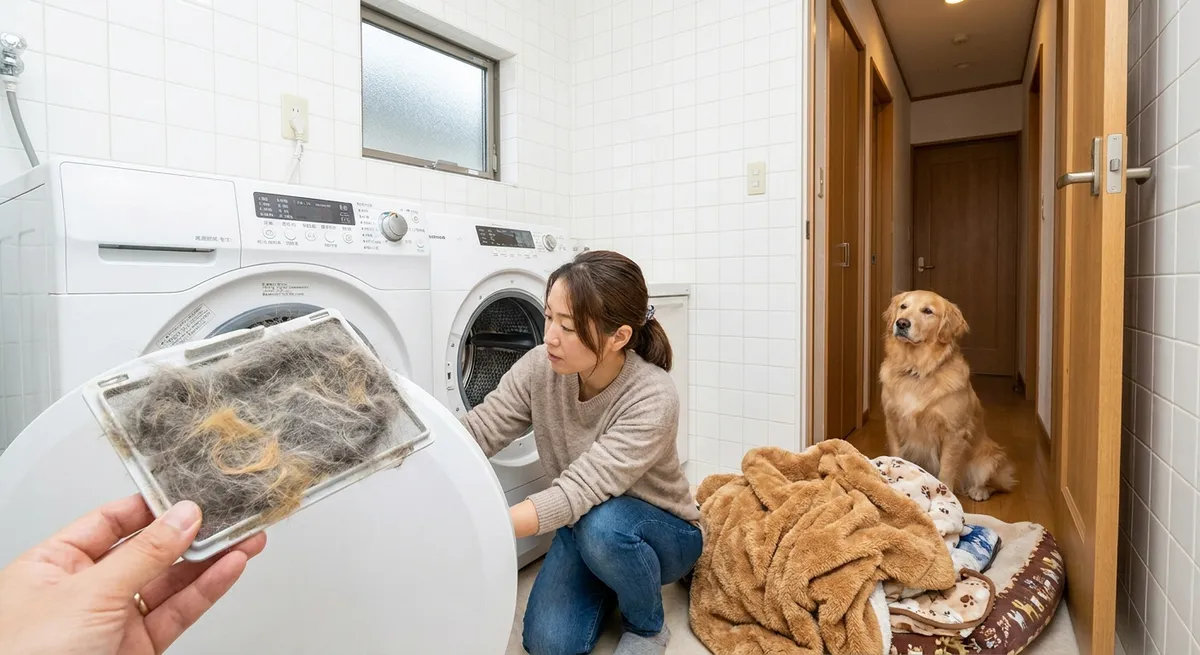 ペット毛対応洗濯機の選び方｜毛が排水詰まりを起こす前に