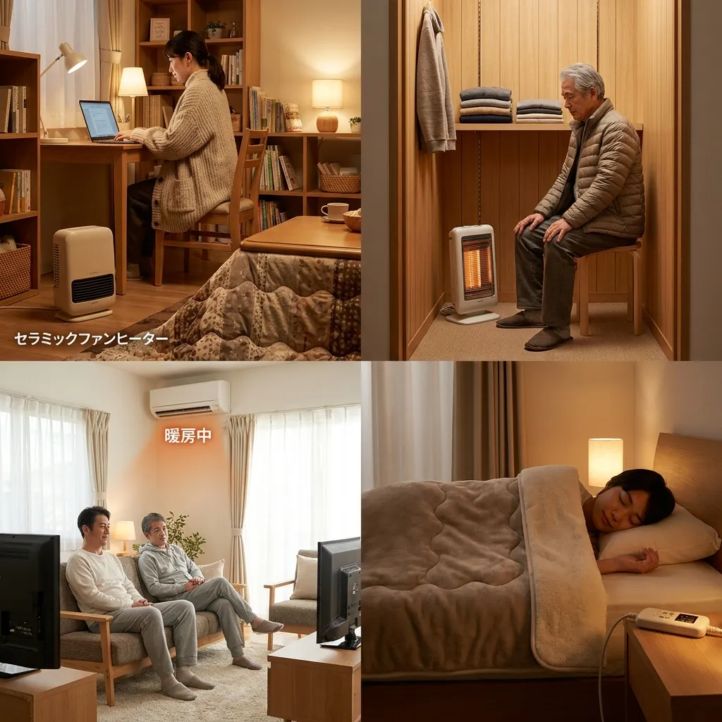 暖房家電の賢い使い分け：シーン別の最適解